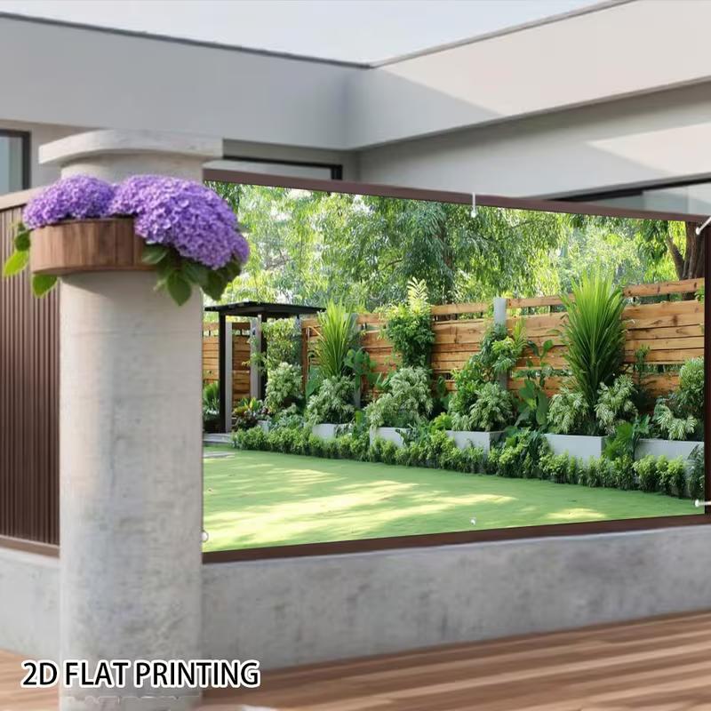 2D Wooden Fence Greenery Background Cloth for Photo Booth & Party Decor