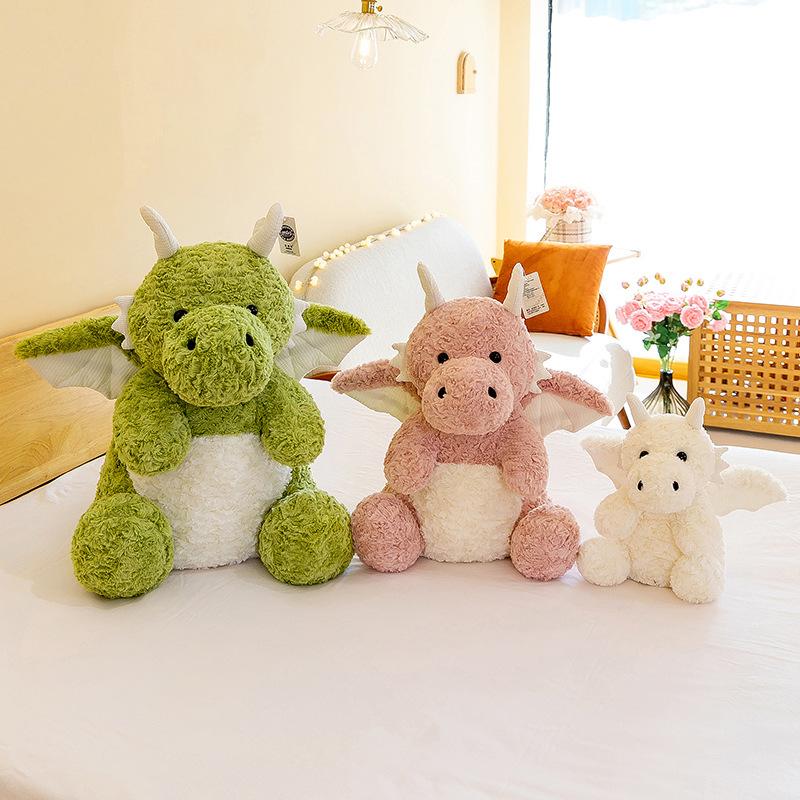 Sitting Version of the Little Dragon Doll Cute Dinosaur Throw Pillow Plush Toy Children's Companion Doll