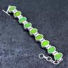 Copper Green Turquoise Handmade 925 Sterling Silver Bracelet 7-8" E9o85