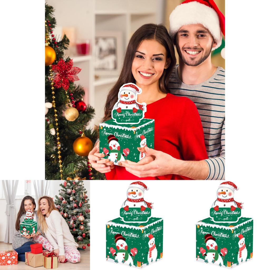 Christmas Snowman Decor Gift Money Box With Paper Material For Holiday Party Atmosphere