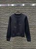 L Brand 2025 Autumn/Winter 3D Embroidered Letter Loose Pullover Knit Long Sleeve Versatile Top