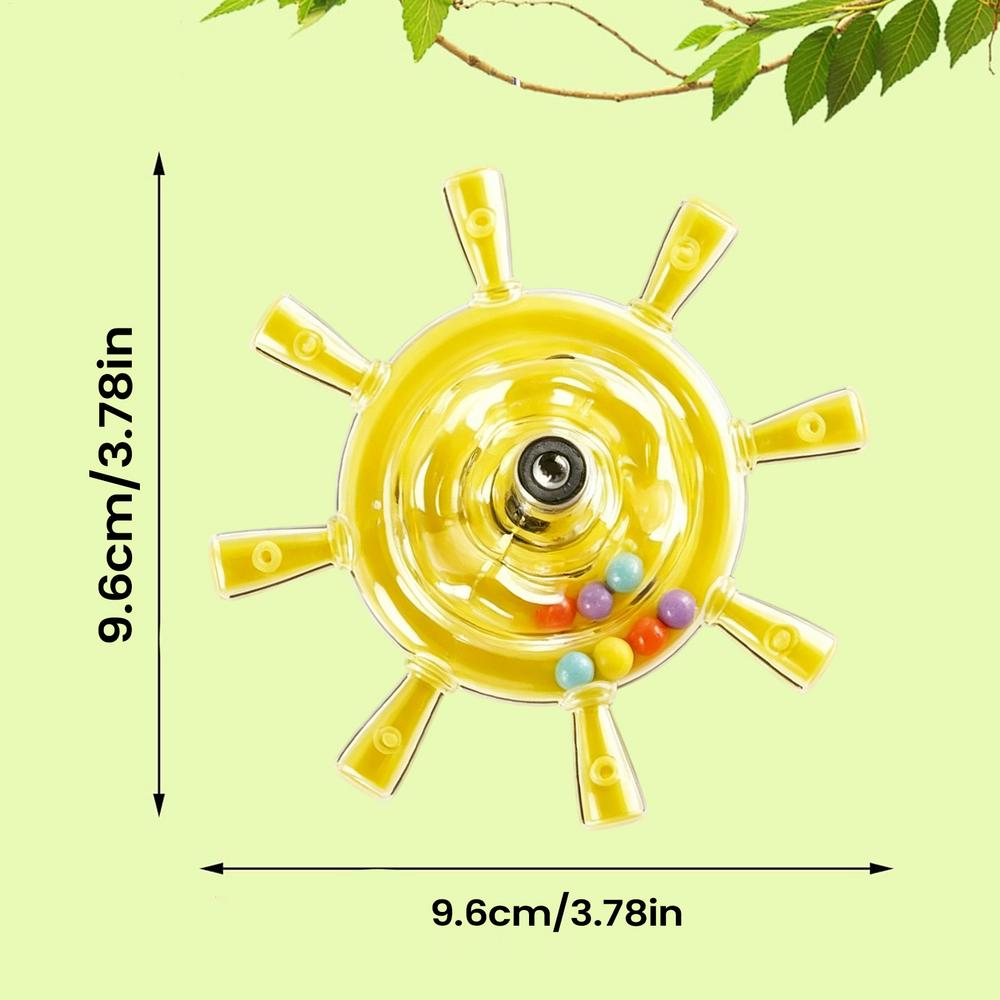 Parakeet Toys Colorful Interactive Rotating Small Wheel Rattle, Cage Parrot Spinner Toy for Cockatiels, Budgies, Conures, Parrot