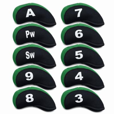 10pcs Shockproof Golf Club Headcover Neoprene Golf Club Head Cover Set  Outdoor Golf