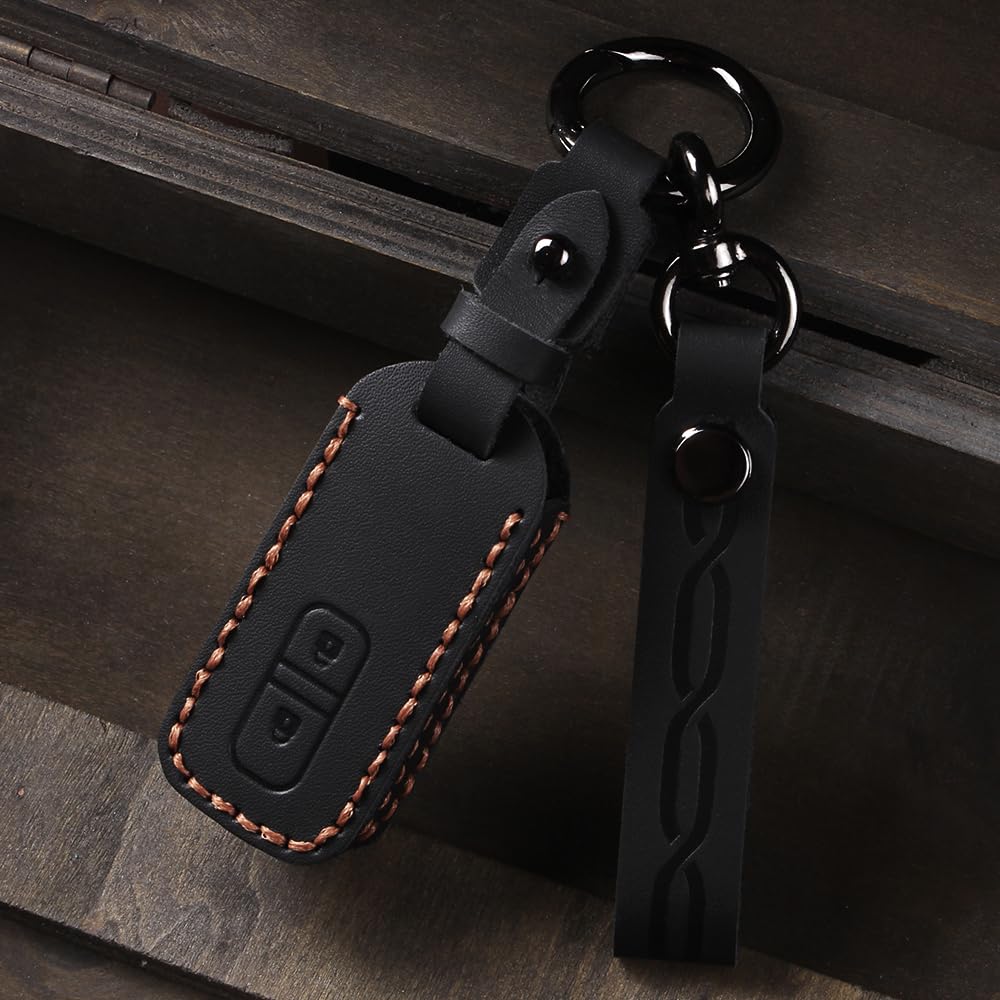 Nacalikeey Key Case Compatible with Honda Leather Smart Key Case Keyle Key Cover Stylish Dirt Slip Scratch Prevention N-BOX N-BOX N-ONE N-Wagon N-VAN