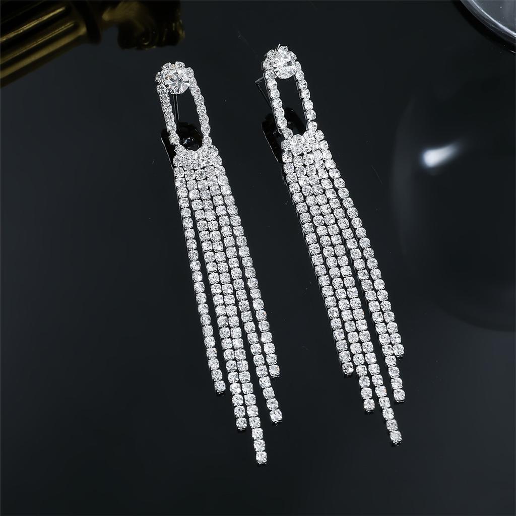 New Luxury Senior Sense Of Long Tassel Earrings Temperament Shiny Earrings Female Super Nice Earrings 1 Pair