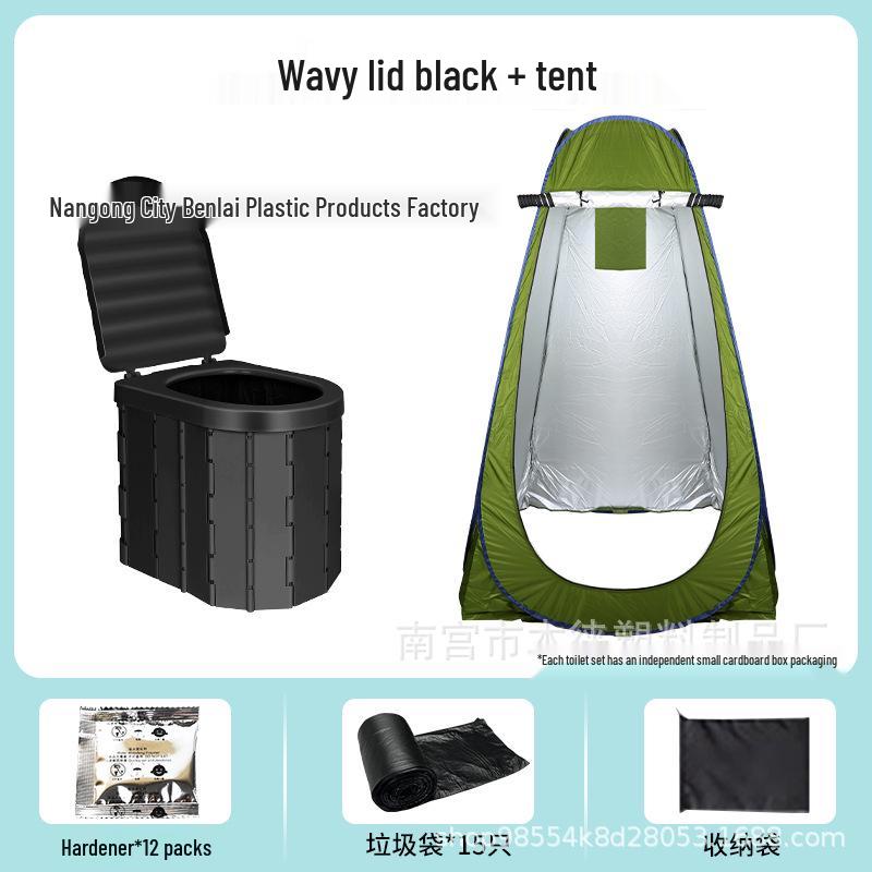 Toaletă Portabilă Pliabilă pentru Excursii în Aer Liber și cu Mașina – Ideală pentru Doamne și Adulți