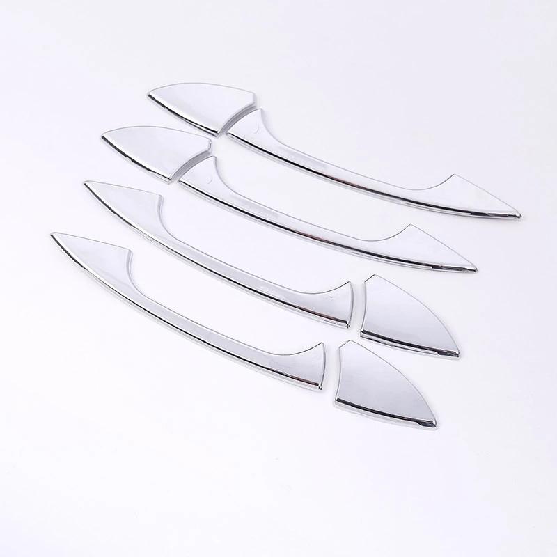 4 x Carbon Fiber ABS Chrome Obložení kliky dveří auta Mercedes Benz A GLK GL ML C Třída W204 X204 W176 S LOGO auta