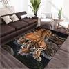 Tiger Drinking Water Printed Carpet for Living Room Bedroom Bedside Bathroom Floor Mat Area Rugged Sofa Mat Home Decor