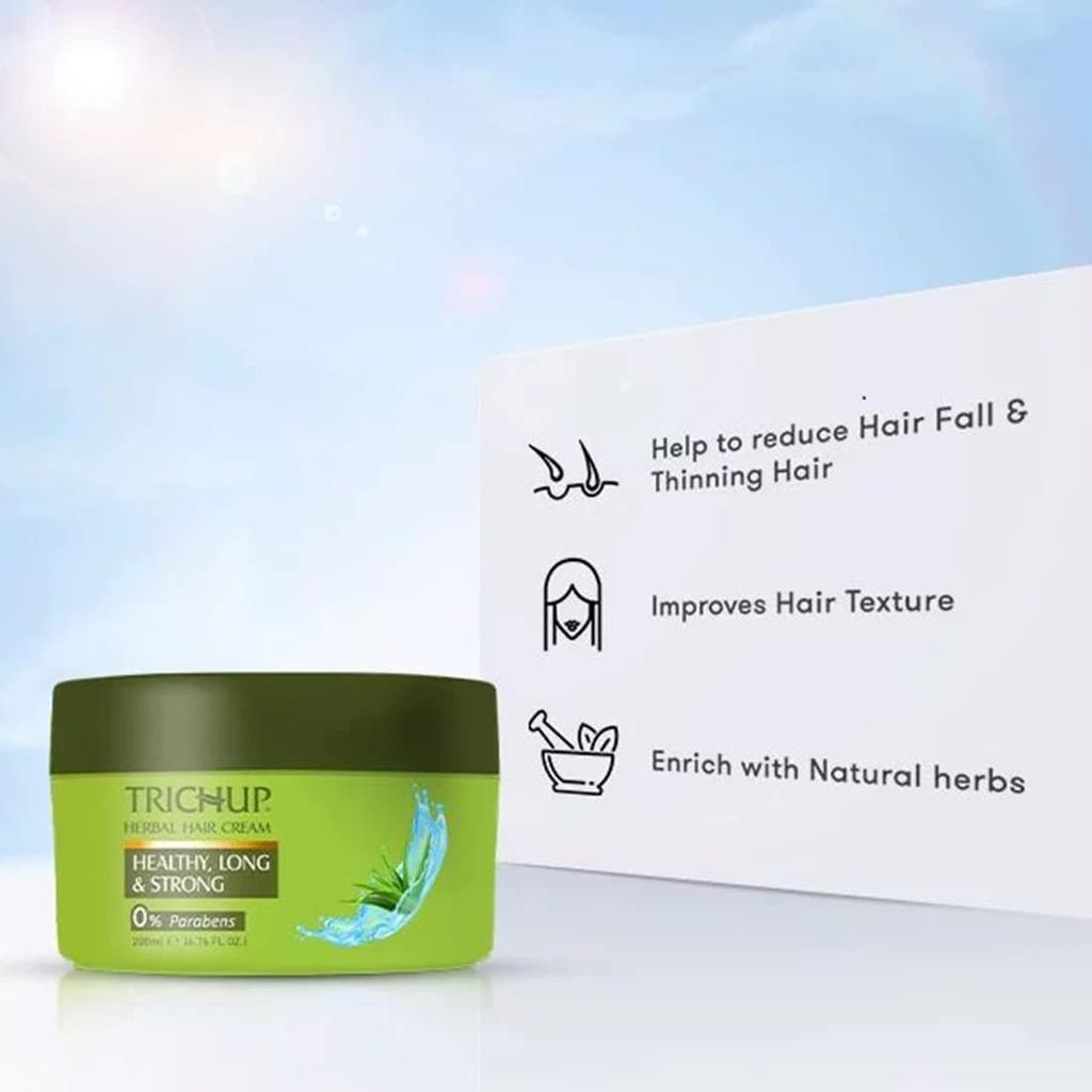 Trichup Healthy Long Strong Herbal Hair Cream For Shiny Lustrous Hair Daily Care 200 Ml Pack Of 1 Soft Smooth Finish