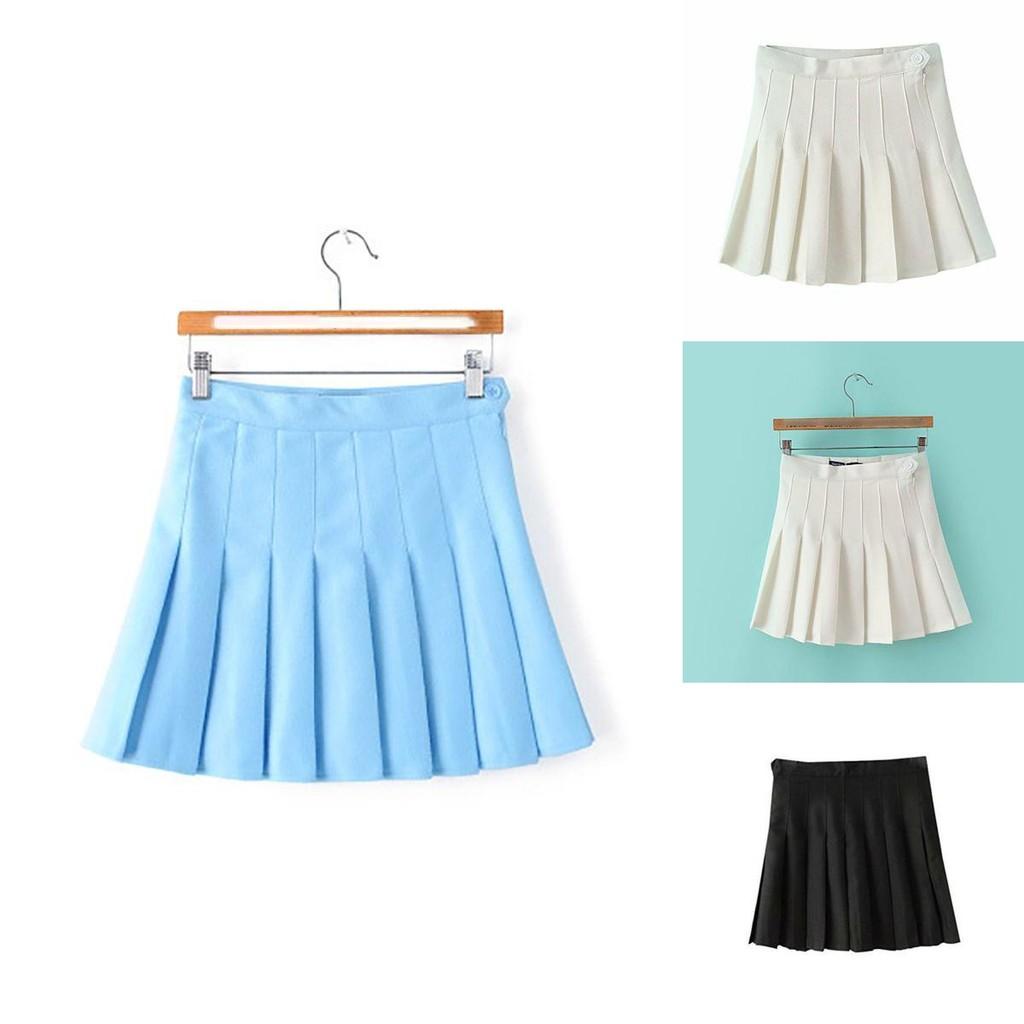 Versatile Women's Girls Slim High Waist Pleated Tennis Skirt Perfect For Skating And Dancing