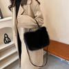 Sac fourre-tout en fausse fourrure pour femme, sac seau en peluche, design de luxe, sacs à main pour dames, sacs à bandoulière doux pour l'hiver