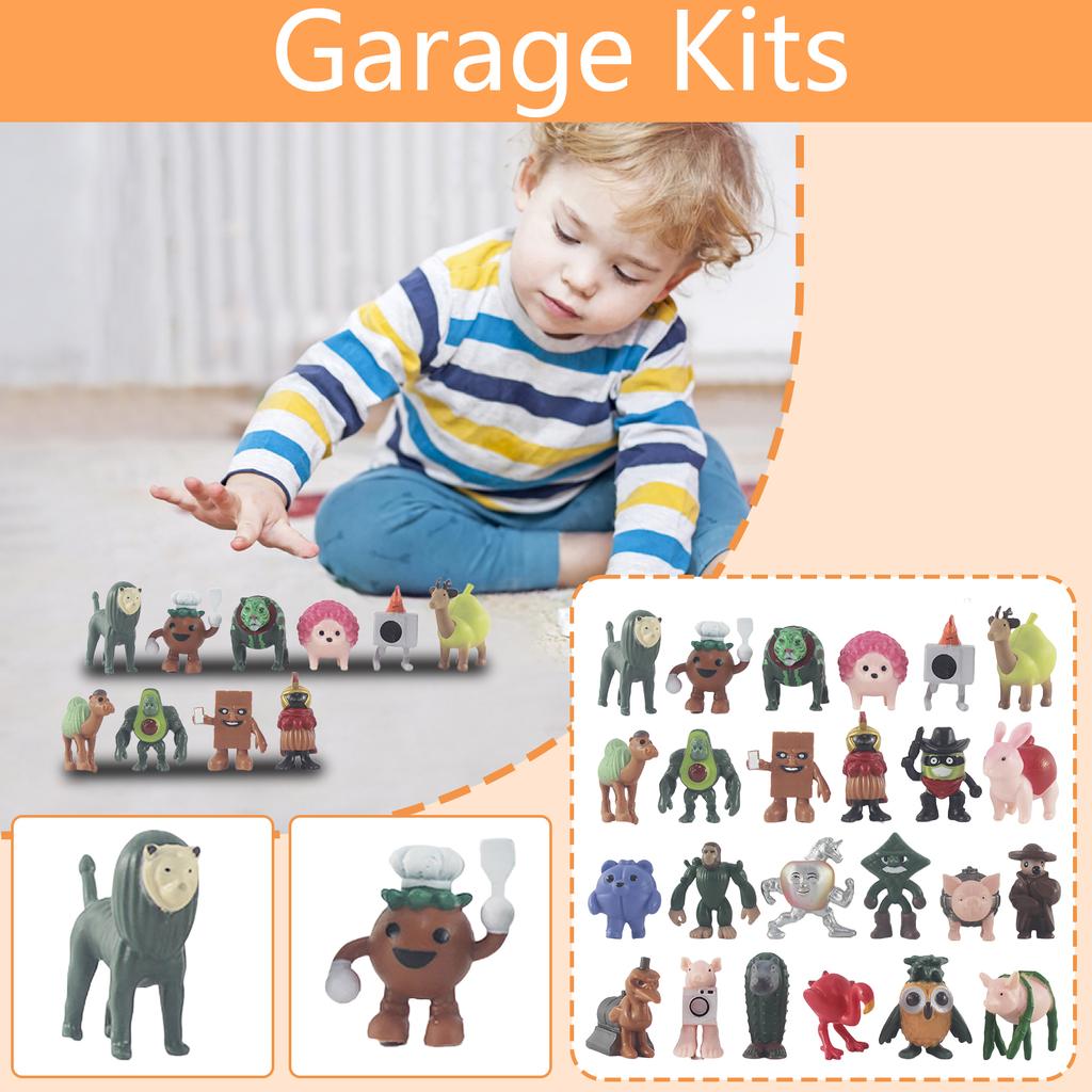 Wooden Stick Figurine Blind Boxes Cave Music Toy 24pcs