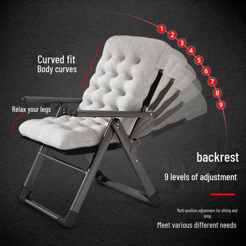 Folding Metal Recliner Chair with Footrest