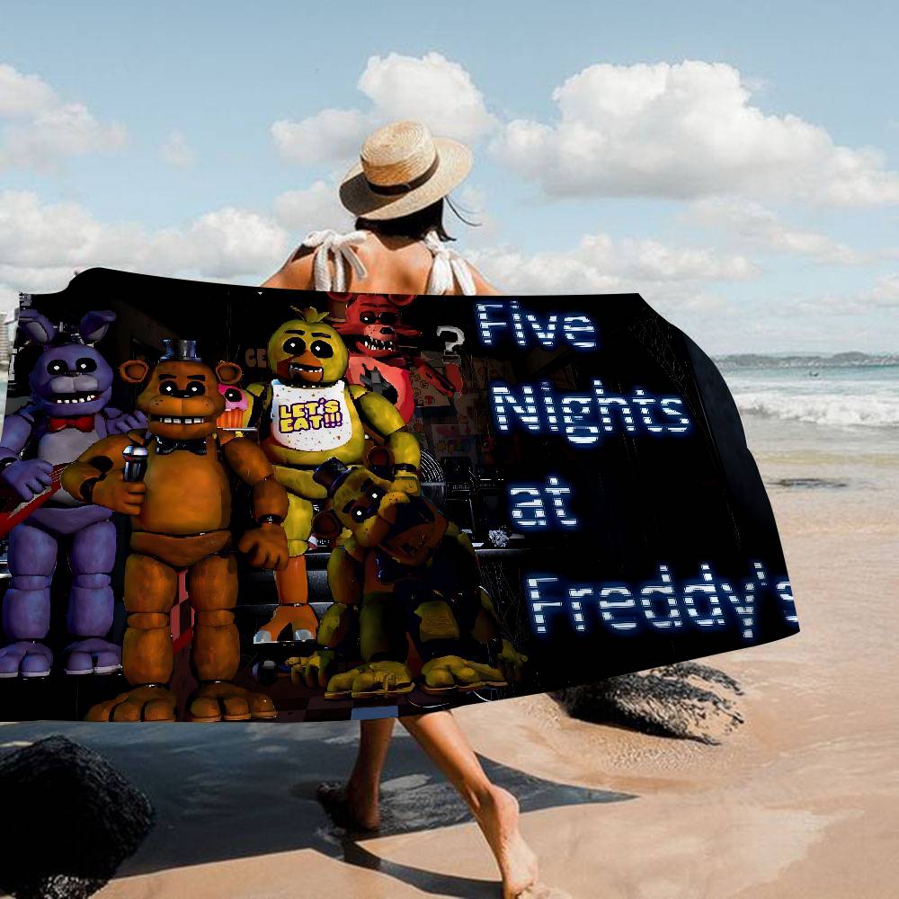 Fünf Nächte bei F-Freddys Mode Mikrofaser Bedrucktes Strandtuch Bergsteigen Yoga Strand Schwimmen Laufen Saugfähiges Handtuch