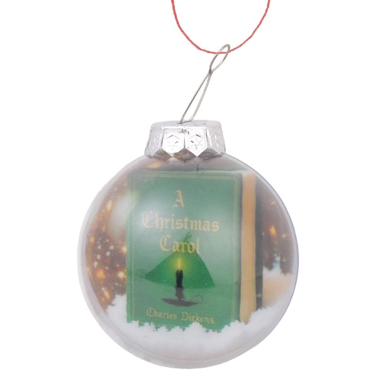 

Clear Acrylic Holiday Carol Mini Book Decors Festival Hanging Ornament With Easy Installation For Indoor Christmas зелёный