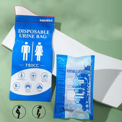 Travel Pee Bag Travel Potty Leak Proof 750ml Urine Bag Portable Toilet 4pcs Camping Pee Bag Vomit Bags For Road Trips Traffic