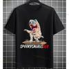 Funny Spooky Sauroposeidon Rex Halloween Graphic Tshirt With Mummy Dinosaur Design Pure Cotton Shortsleeve Casual Tshirt