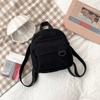 Corduroy Mini Backpack Multiple Pockets School Bag Classic Solid Color Shoulder Bag S/M/L Soft Unisex Female Commuter Travel Bag
