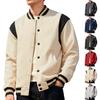 American West Coast Mens Casual Bomber Jacket With Padded Splice For Streetwear Style