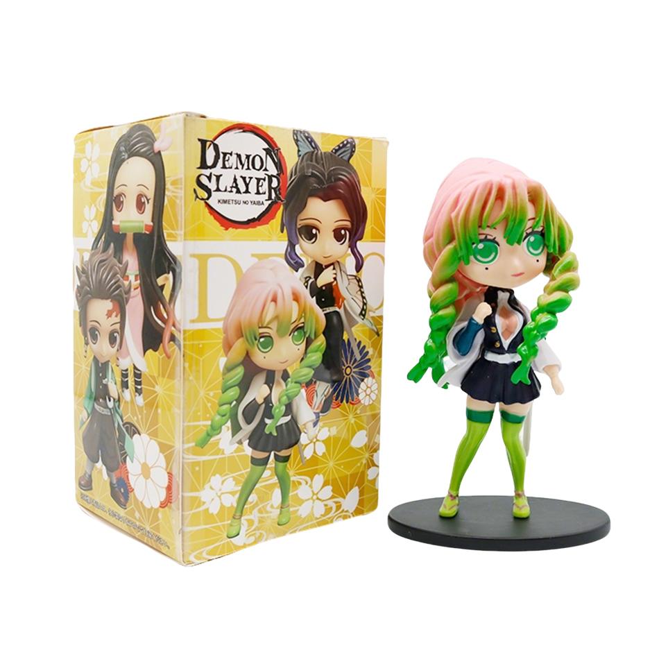 New Anime 13Cm Demon Slayer Figure Nezuko Tanjirou Zenitsu Inosuke Kyoujurou Giyuu Kawaii Qposket Pvc Model Toys Children Gift
