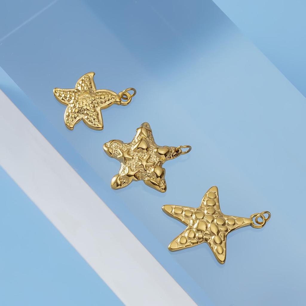 Ocean Series Pendant Bracelet Necklace: Starfish & Whale Tail DIY Jewelry
