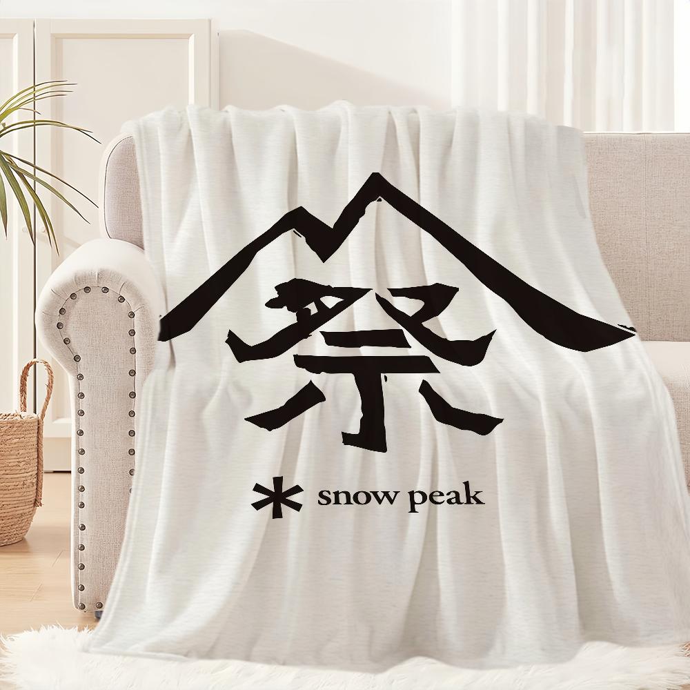 Fashion Outdoor S-Snow P-Peak Blanket Blanket for Couch Sofa Travel Home Picni Flannel Blanket birthday gift Warm Comfortable