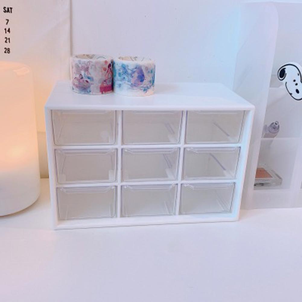 Multi-grid Storage Box Drawer Organization Transparent Jewelry Stationery Container
