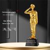 Personalized Crystal Military Commemorative Trophy