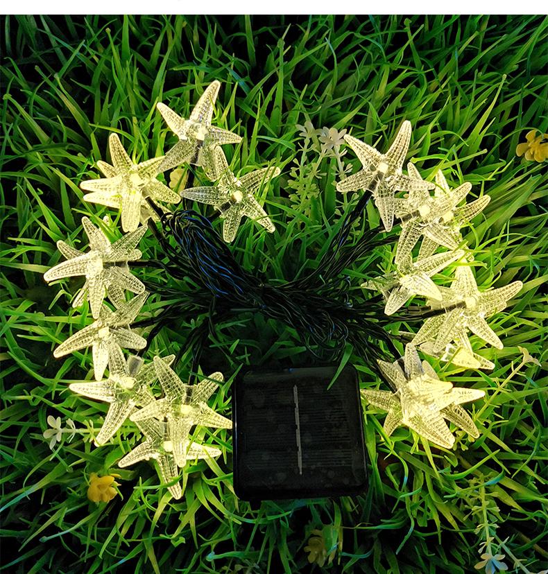 Starfish Solar String Lights – Outdoor Waterproof Decoration for Gardens, Balconies, and Courtyards