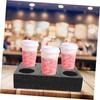 DOITOOL 2-Piece 6-Cup Drink Carrier, Takeout Cup Tray Coffee Carrier, Dehydrator, No-Outfit Holder Tray for Drinking Cups, Coffee Cups, Tea, and Juice