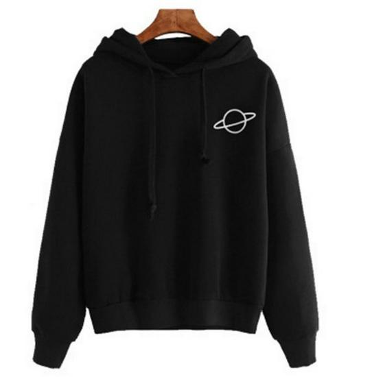 2019 Popular Women's Loose Casual Printed Hooded Sweatshirt
