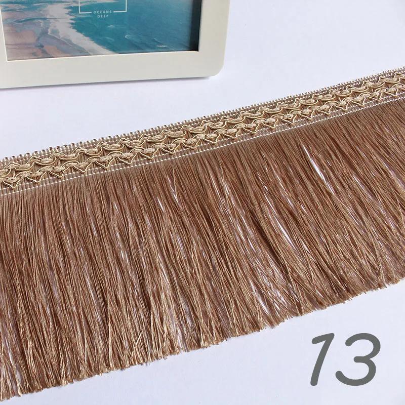 11.7M Braided Webbing Fringed Lace Boho Curtain Trim 16cm Width Polyester Tassel DIY Upholstery Decor European Trim Accessories