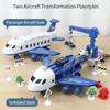 New Deformation Music Simulation Track Inertia Toy Aircraft: Large-Size Passenger Plane—Kids' Airliner Toy Car, Perfect for Children's Gifts