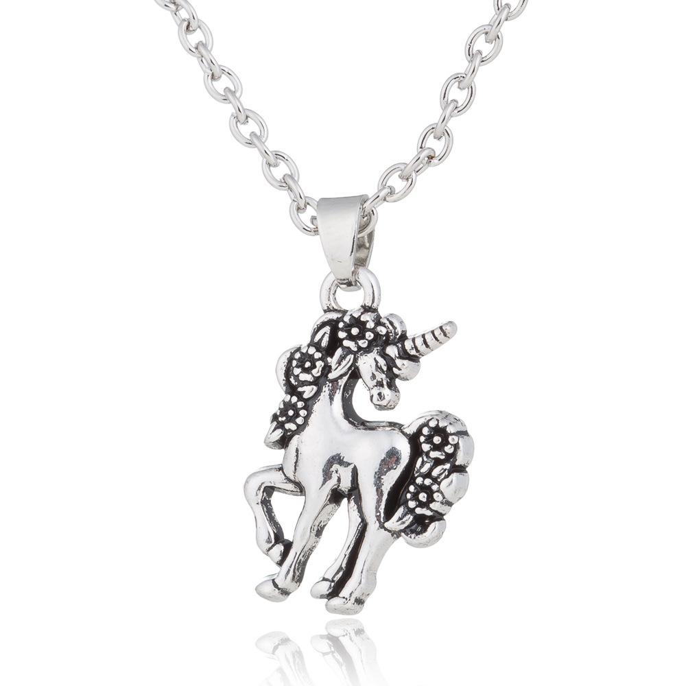

Cute little fresh running horse necklace women s fashion natal year horse collarbone chain