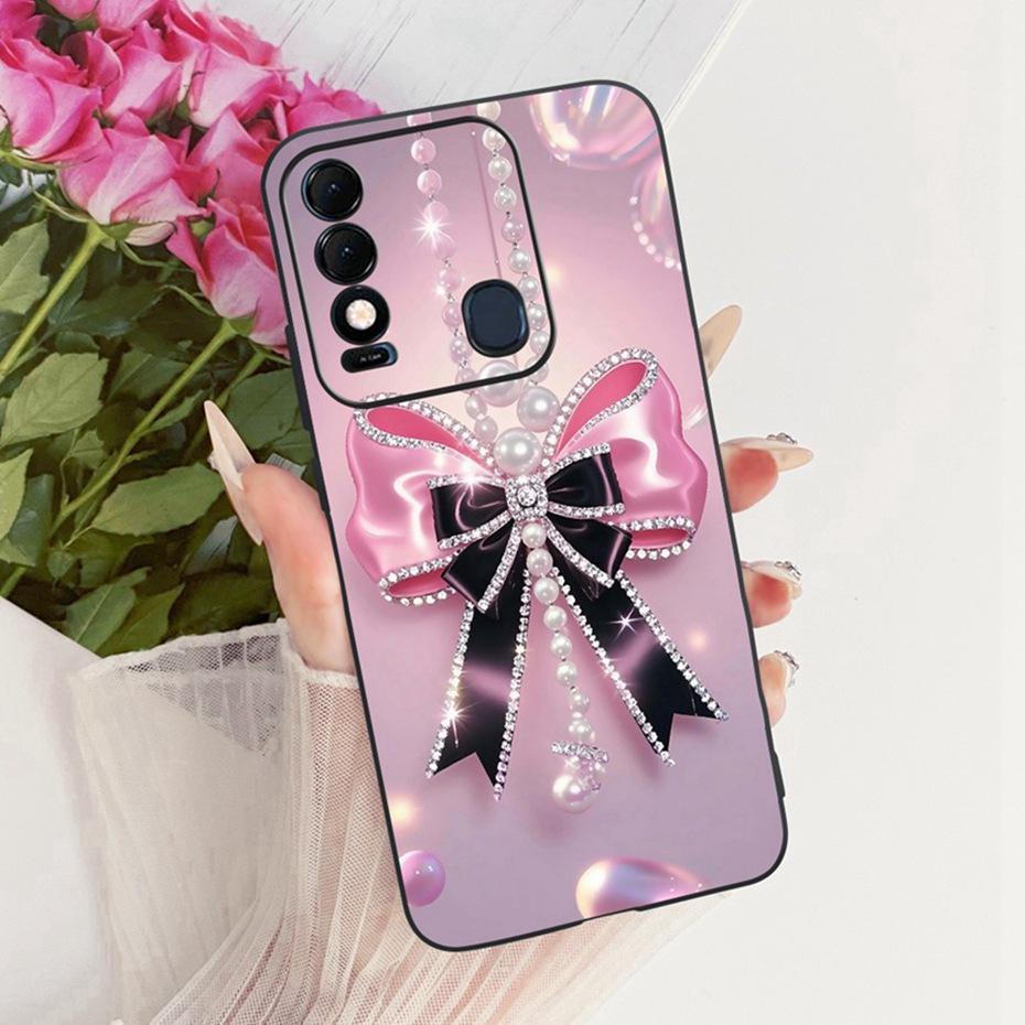 Cute Printing Phone Case For Tecno Spark 8 8T 8C Soft Black Silicone TPU Cases For Tecno Spark8 Spark8C Spark8T Covers Bumpers