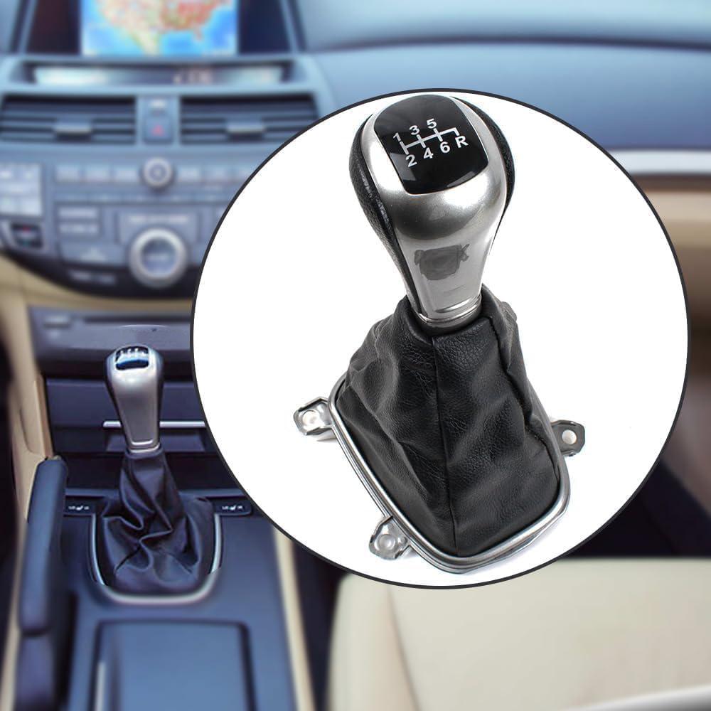 6 Speed Gear Shift Knob with Boot for Honda Accord 08-11