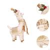 Alpaca Figurine Ornament Doll Christmas Standing for Office Holiday
