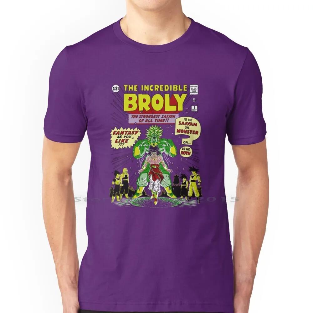 The Incredible Broly T Shirt 100 Cotton Rbrow Super Cartoons Animation Anime Manga Tv Z Broly Idea Quote Sayings Funny Humor