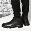 Men Boots 2024 Men Business Ankle Boots High Quality Men Winter Snow Boots Genuine Leather Mens Slip On Low Top Motorcycle Boots