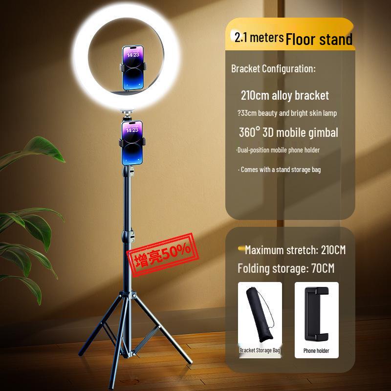 2025 Mobile Phone Streaming Stand with Fill Light for Live, Selfie, and Desktop Beauty Shots