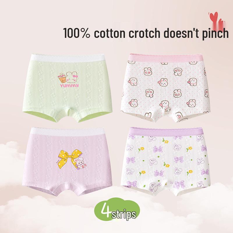 

Girls Antibacterial Pure Cotton Boxer Briefs (10-Pack) - No Wedgie, Breathable, Class A for Kids L 28-38 lbs