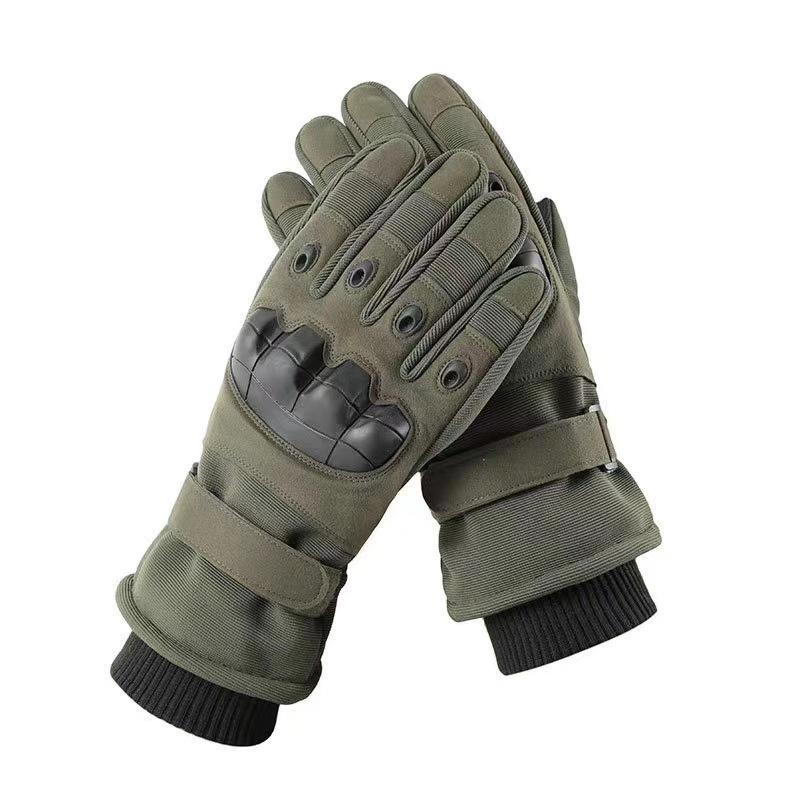 Winter Racing Gloves Men's Plus Velvet Warm Non Slip  Waterproof  Wear Resistant Touch Screen  Anti Fall Protection Motorcycle Motorcycle Riding