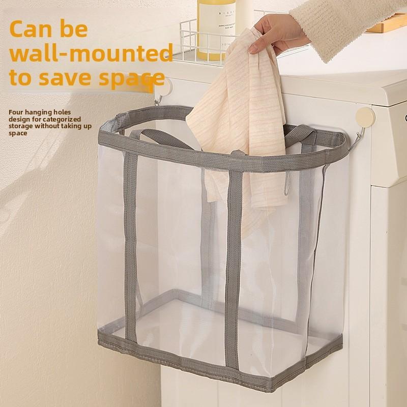 Collapsible Laundry Basket With Large Capacity For Home Use And Bathroom Storage