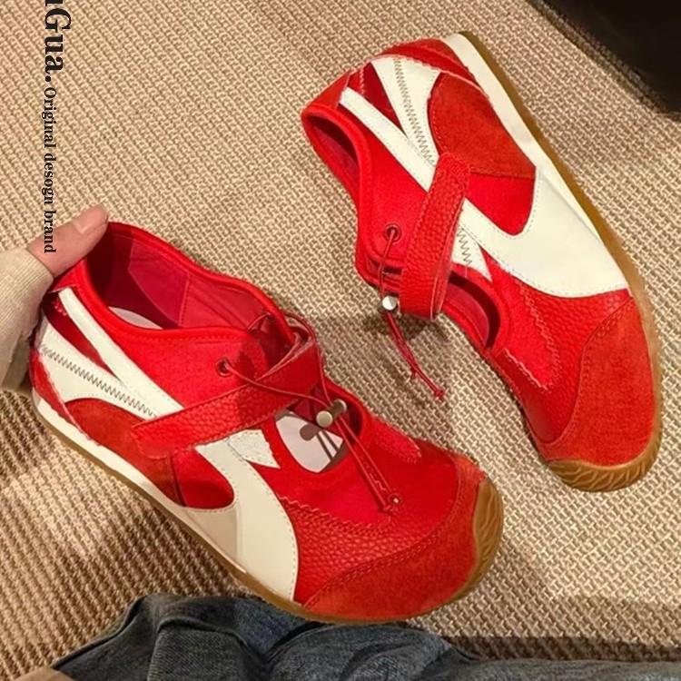 Crooked head German training shoes women's 2025 new summer outdoor casual shoes versatile soft-soled sports Mary Jane single shoes