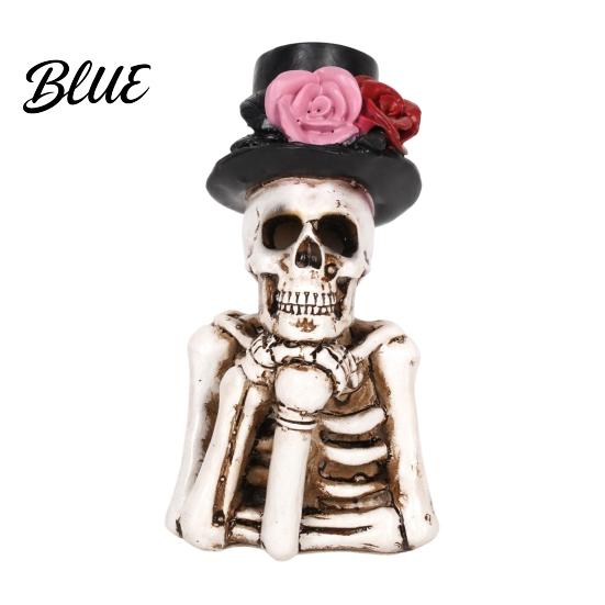Cute Tabletop Decor For Party Halloween Decoration Resin Skull Ghost Mouth Gnome Figurine for Home Holiday Souvenir Gifts Table Tiered Tray,