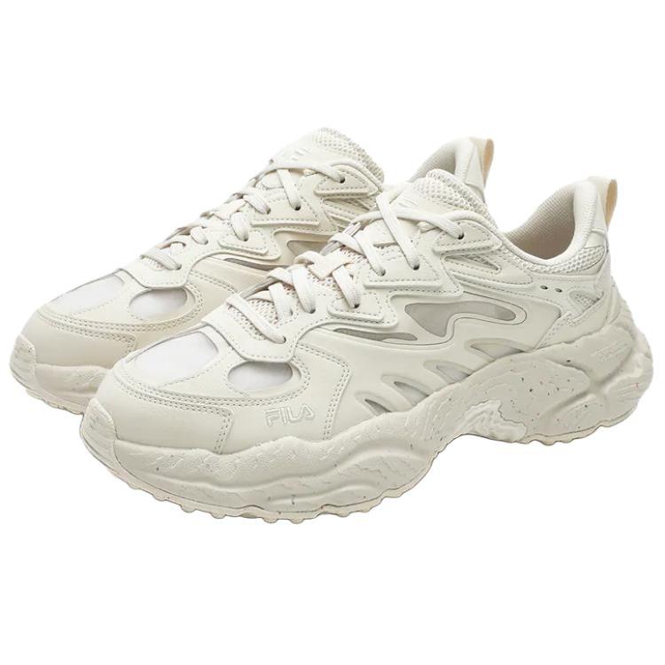 New FILA Fern Cushioning Abrasion Resistant Support Low top Chunky Sneakers Men's White Gray F12M421106FBI