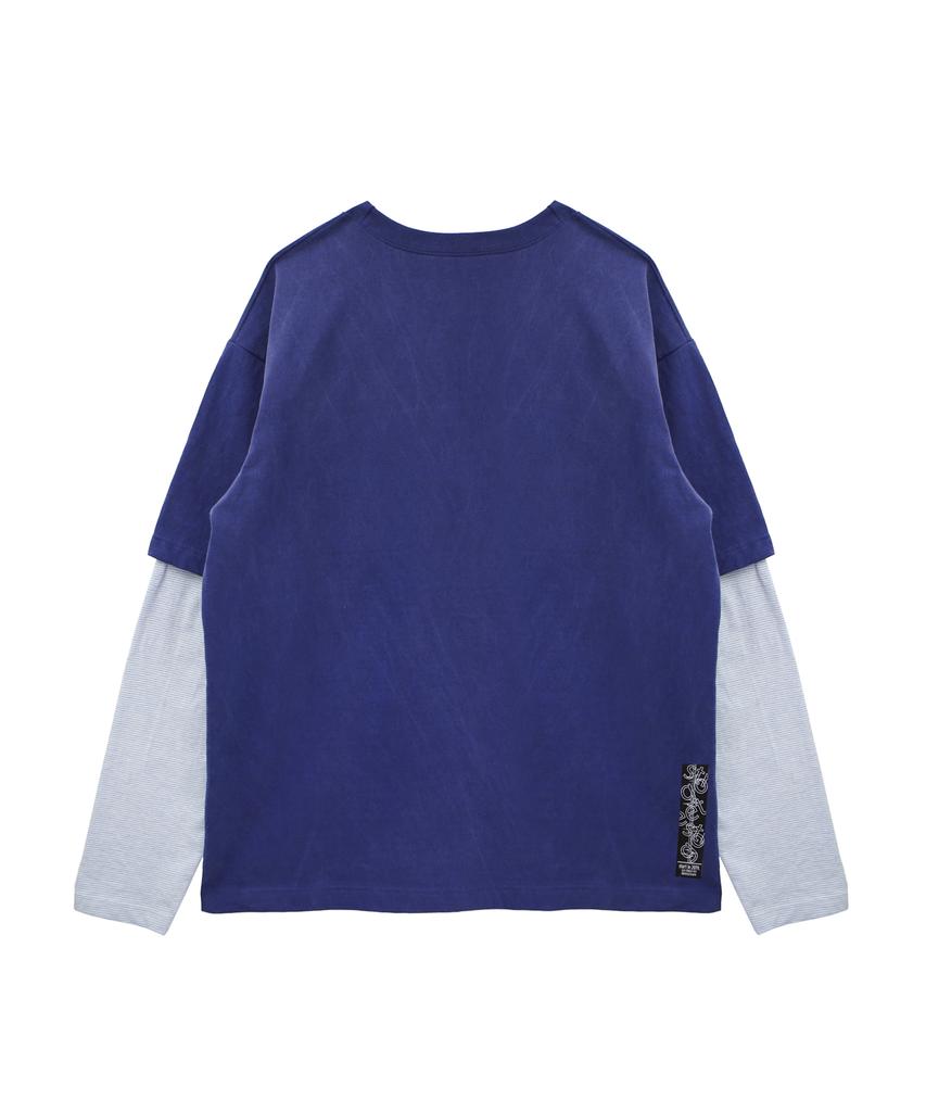 GOSTREET Layered Long Sleeve Blue