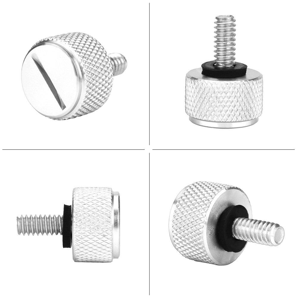 Harley Seat Bolt-Qiilu Seat Protective Mounting Mount Bolt Screw Cap for Harley Davidson 1996 & Late (Silver)