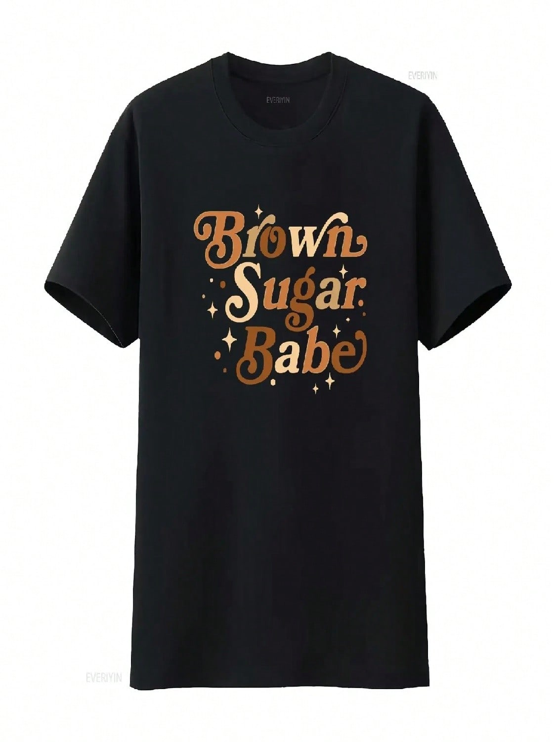 Wounisex Brown Sugar Babe Black History Proud African T Shirt X Large Vintage Washed Breathable Comfortable Homme S разноцветный