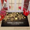 Merry Santa Holiday Design Doormat Durable Foot Mat for Festive Home Decor Hall Kitchen Living Room Bedroom Entry Mat